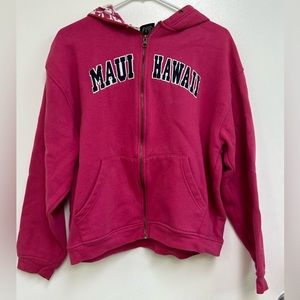 Kids Large Maui Hawaii Pink Sweatshirt